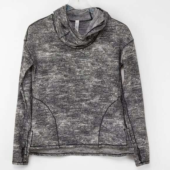 Lululemon Forever Endeavour Pullover Hoodie Rush Jacquard Black White Size 4 - Picture 1 of 5